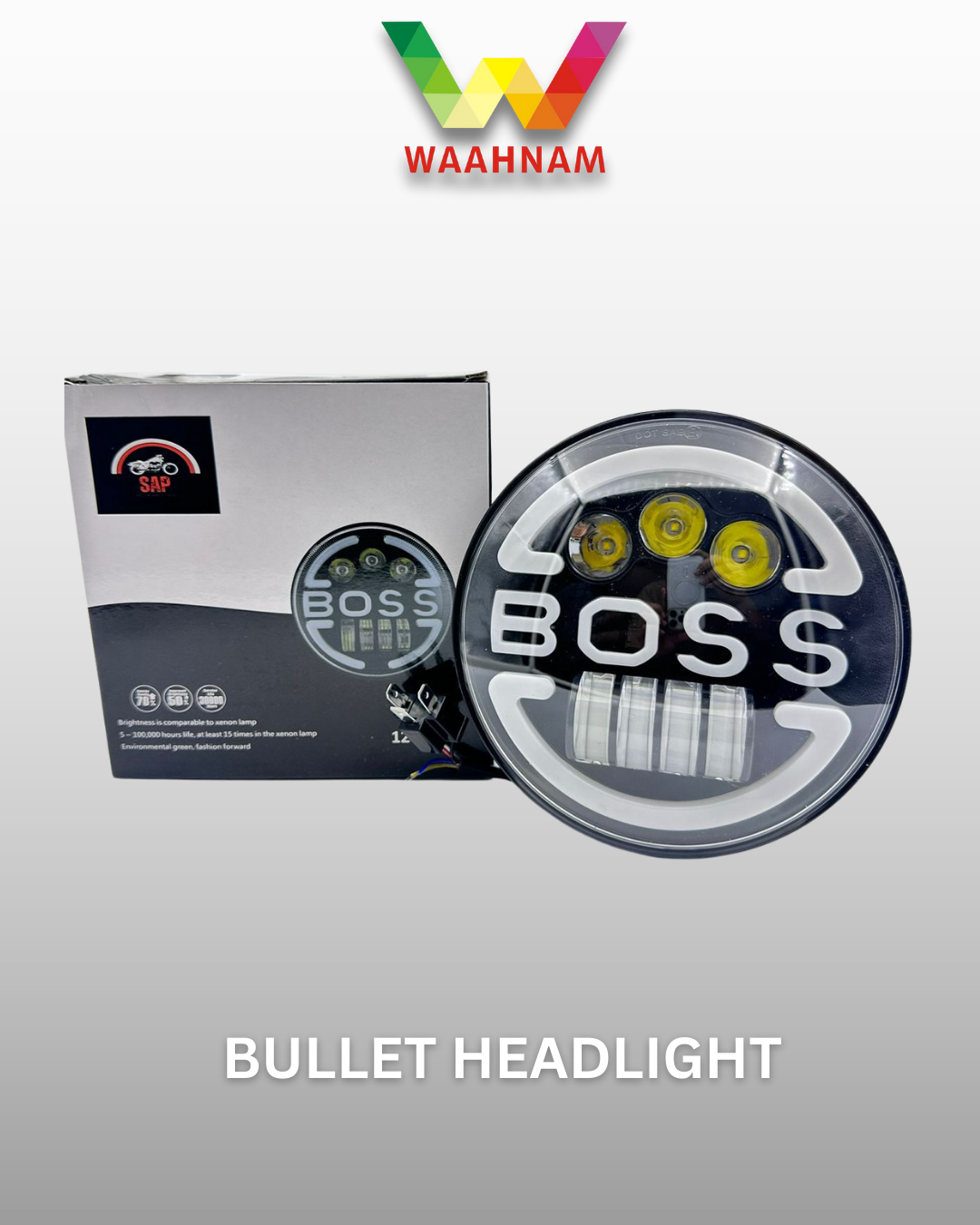 BOSS Bullet Headlight – Powerful & Stylish Upgrade for Your Ride