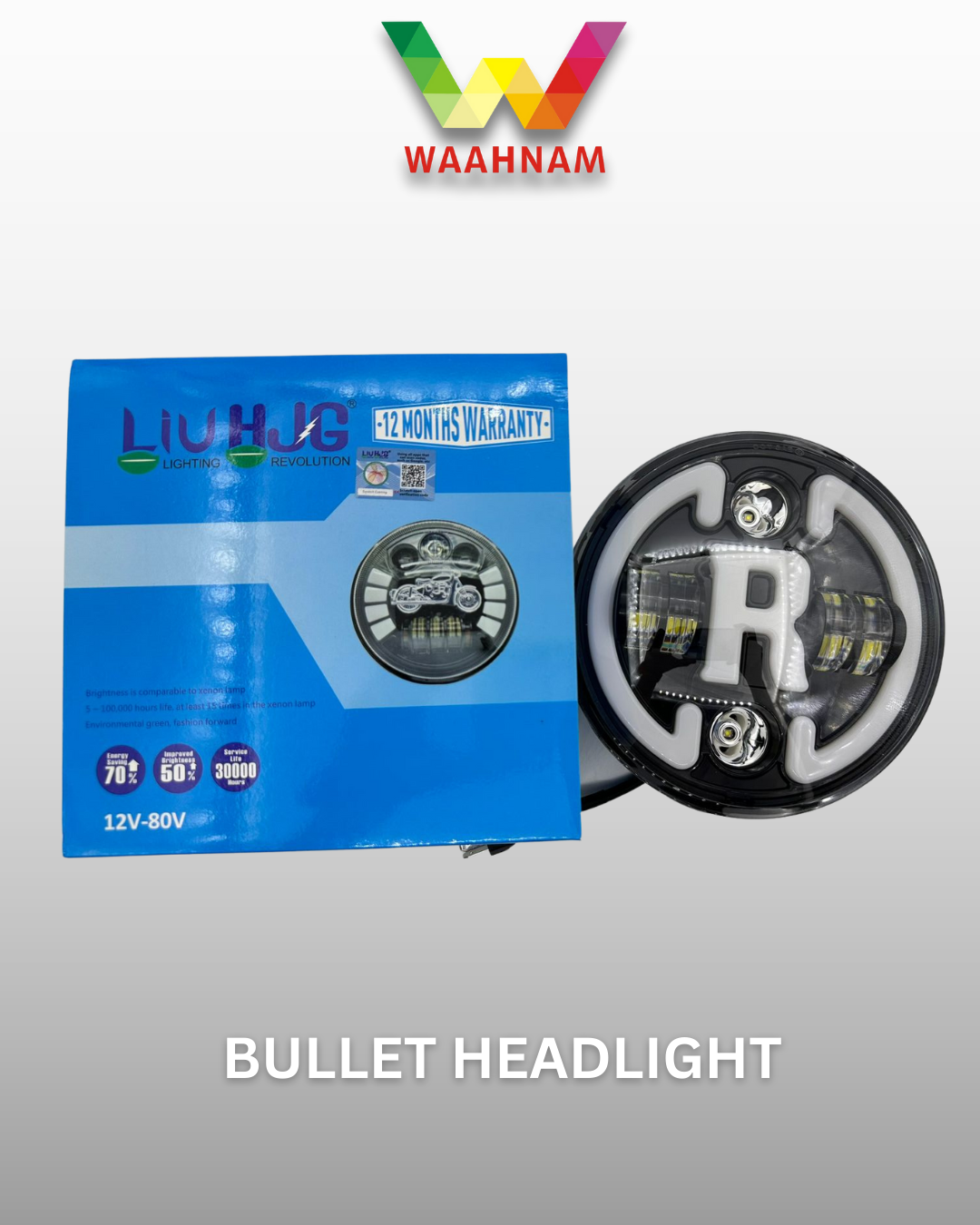 BOSS “R” Bullet Headlight – 12V–80V | Stylish & Super Bright LED
