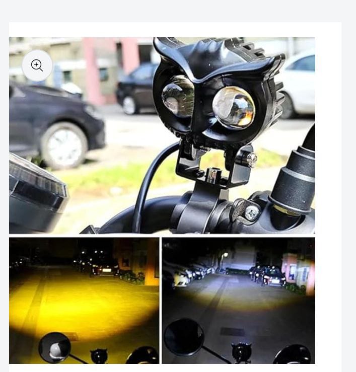 Owl Shape LED Fog Lights – Dual Lens High-Intensity Beam for Motorcycles