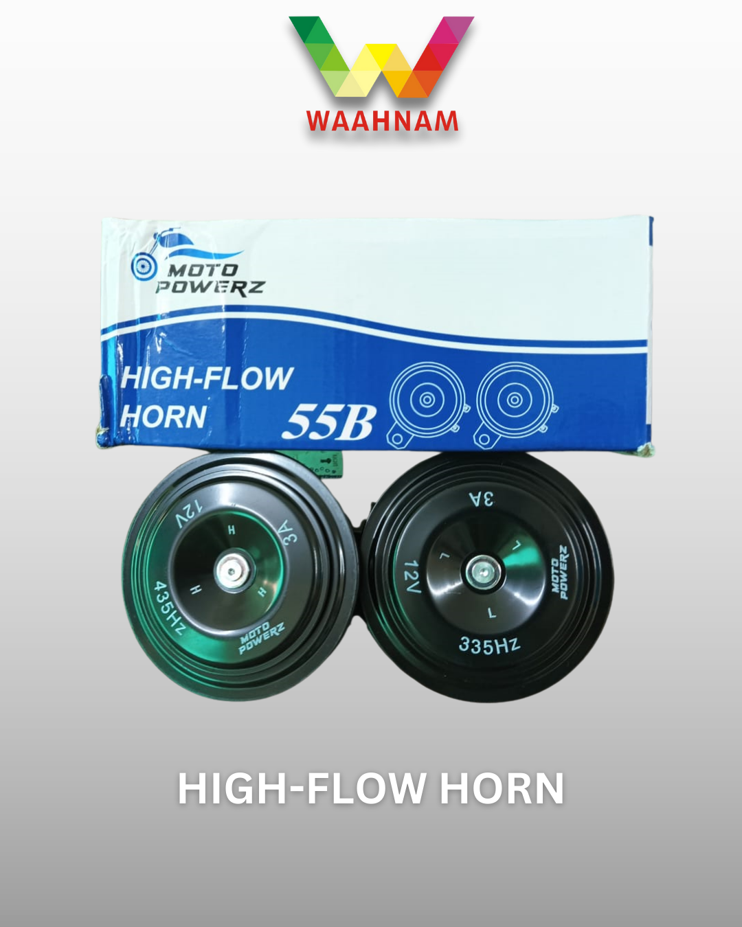 Moto Powerz High-Flow Horn 55B – Loud & Clear Dual Tone