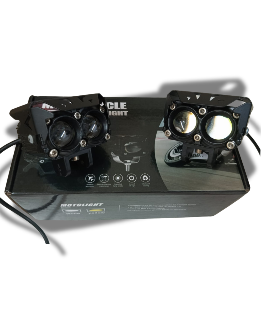 LED Motorcycle External Spotlight – 4500LM High Brightness