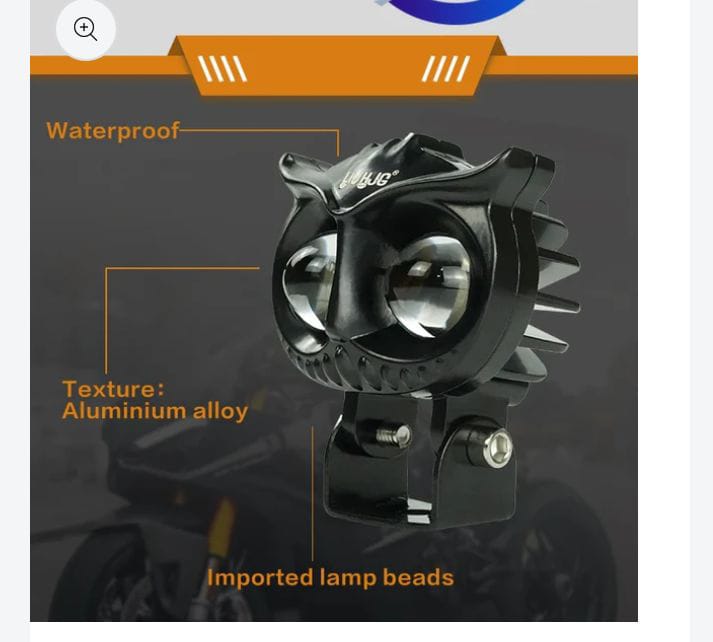 Owl Shape LED Fog Lights – Dual Lens High-Intensity Beam for Motorcycles