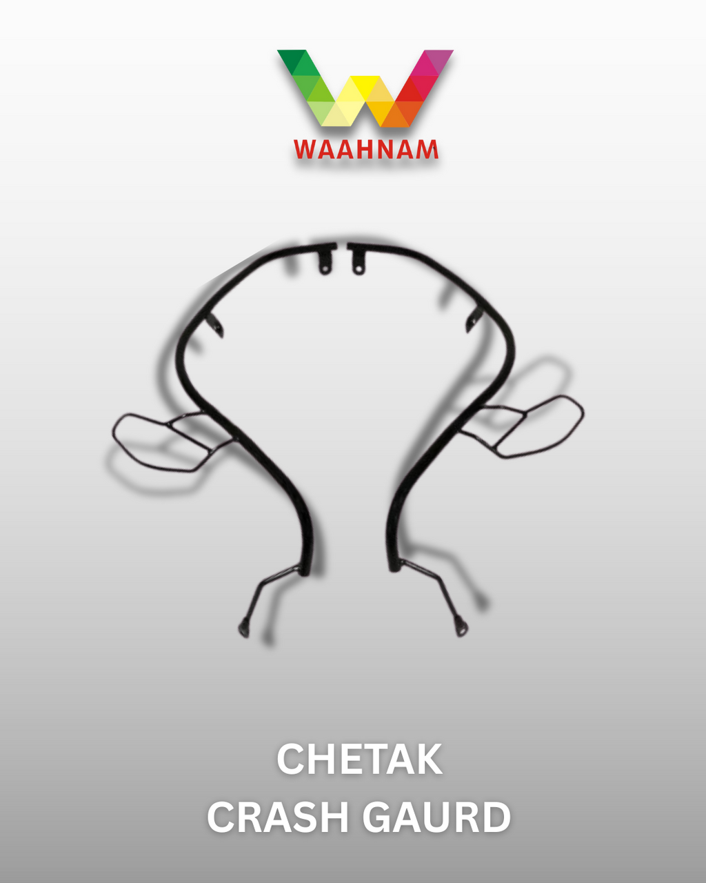 BAJAJ CHETAK ELECTRIC STAINLESS STEEL BLACK POWDER COATING CRASH GAURD SET