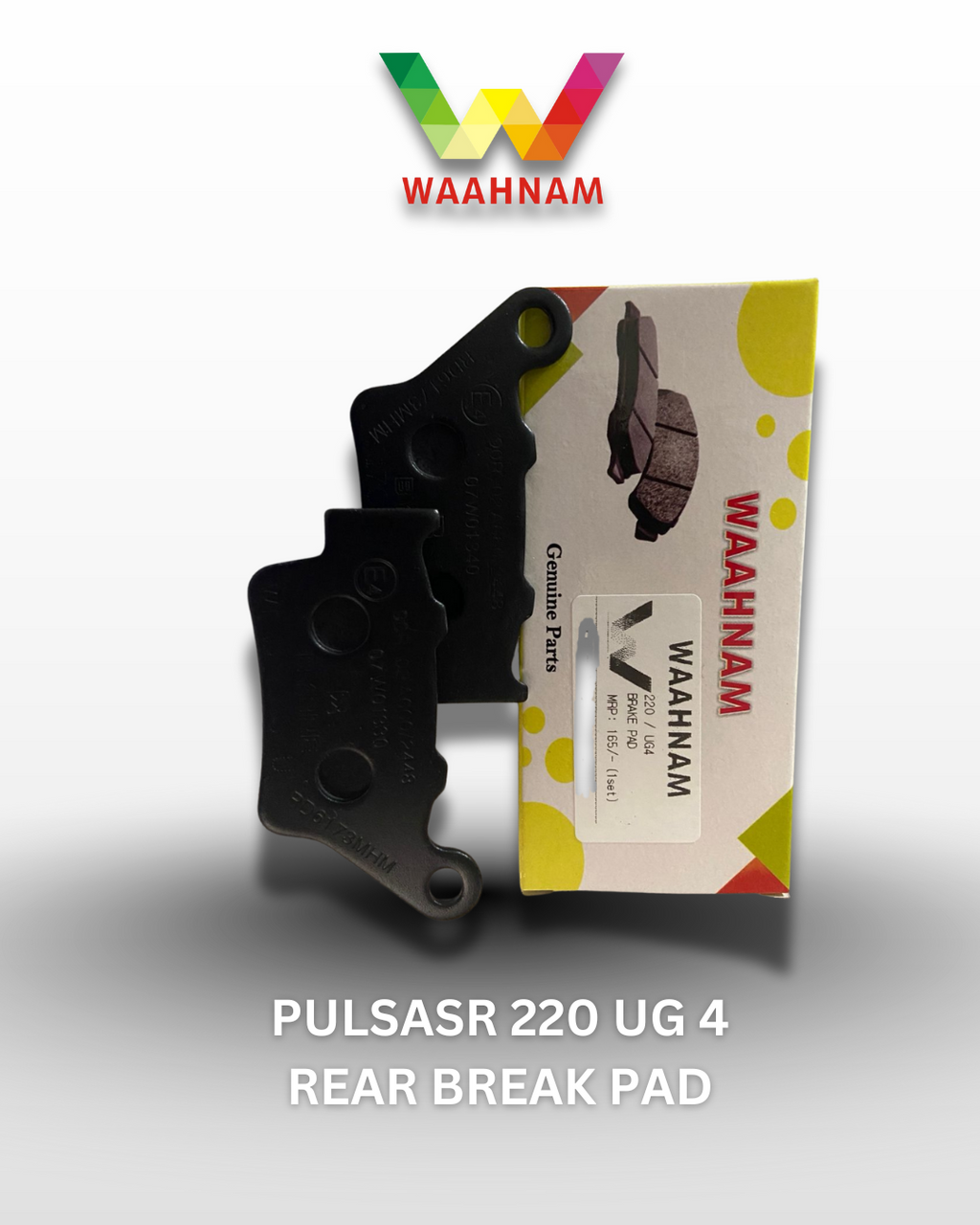 PULSAR 220 UG4 REAR BRAKE PAD  – Waahnam Genuine Parts Quantity (4 piece)