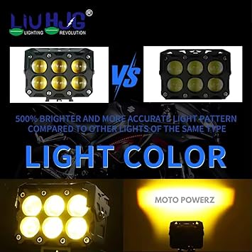 LIU HJG Moto Powerz 6-Lens LED Fog Light – Ultra-Bright Dual-Color Beam for Motorcycles