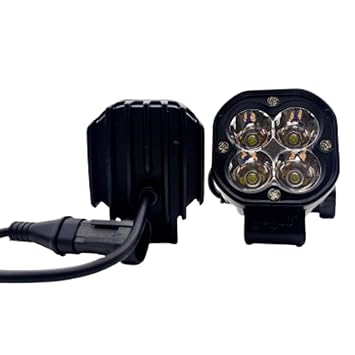 LIU HJG 8-Lens LED Fog Light with Yellow Filter & Switch – Complete Motorcycle Lighting Kit