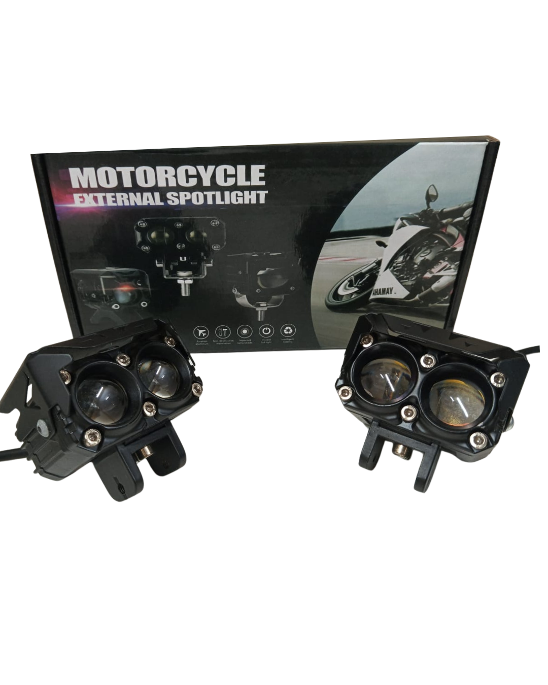 LED Motorcycle External Spotlight – 4500LM High Brightness