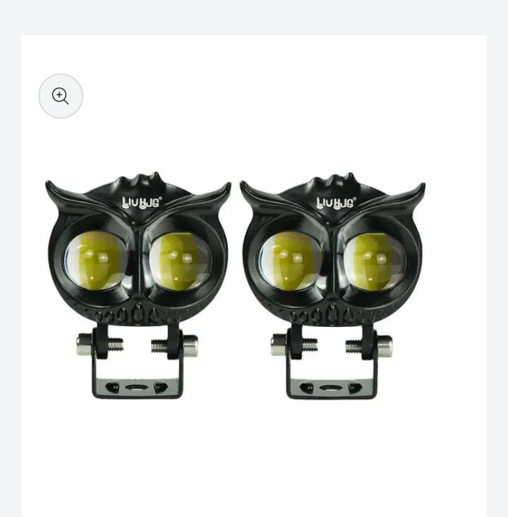 Owl Shape LED Fog Lights – Dual Lens High-Intensity Beam for Motorcycles