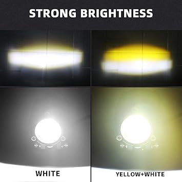 Dual-Color LED Driving Light – High-Performance Motorcycle Auxiliary Lamp