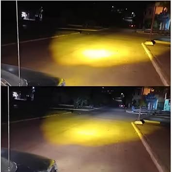 LIU HJG 8-Lens LED Fog Light with Yellow Filter & Switch – Complete Motorcycle Lighting Kit