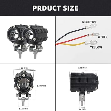 Dual-Color LED Driving Light – High-Performance Motorcycle Auxiliary Lamp