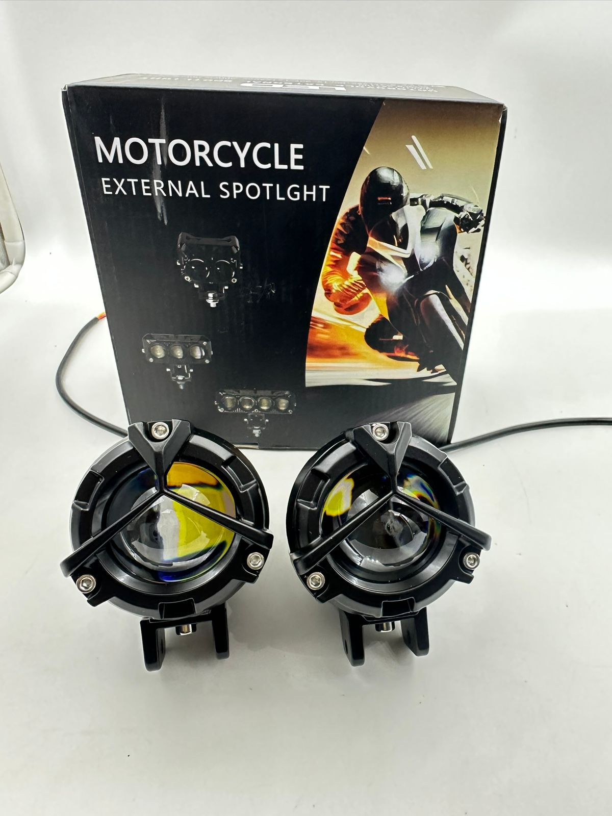 Motorcycle External Round LED Spotlight – Ultra-Focused Lens (12V–80V)